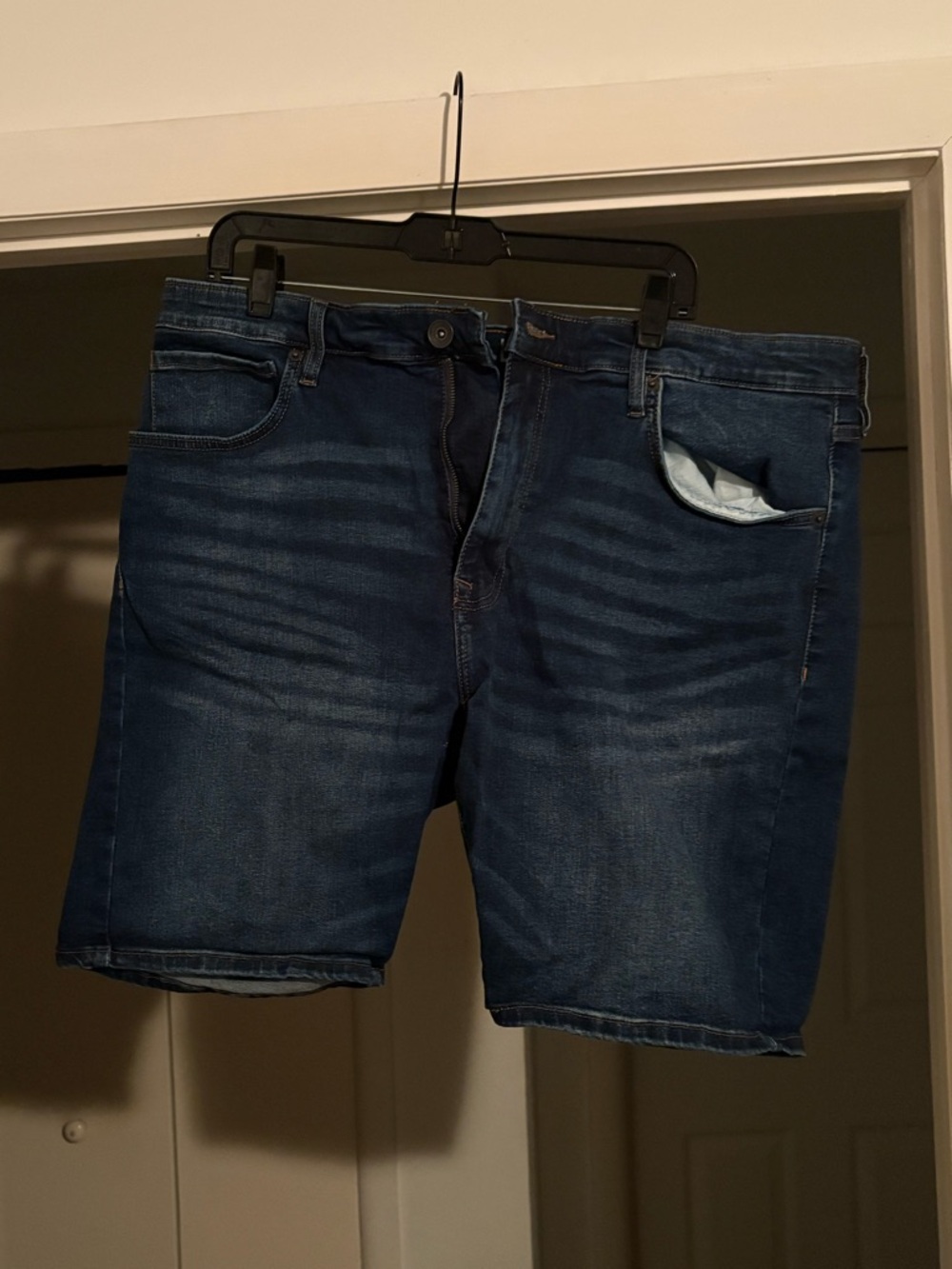 Men's Washed Denim Jean Shorts